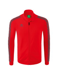 Erima Sportjacke Essential Team Tracktop - bequem, Rippbündchen, Seitentaschen rot/grau Jungen